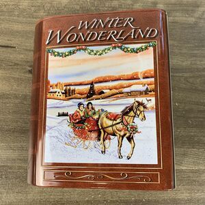 Harry London Chocolates Tin Christmas Storybook Winter Wonderland Embossed